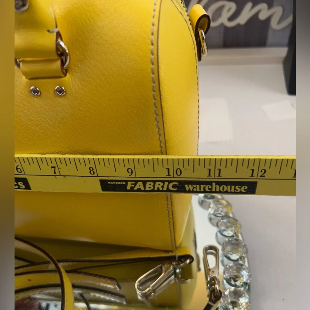 KATE SPADE  Alessa Wellesley yellow leather Satchel Crossbody or Handbag